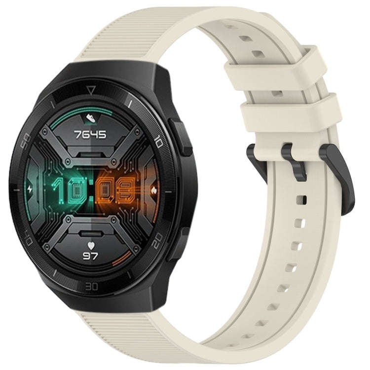 For Huawei Watch GT 2E 22mm Textured Silicone Solid Color Watch Band(Starlight)