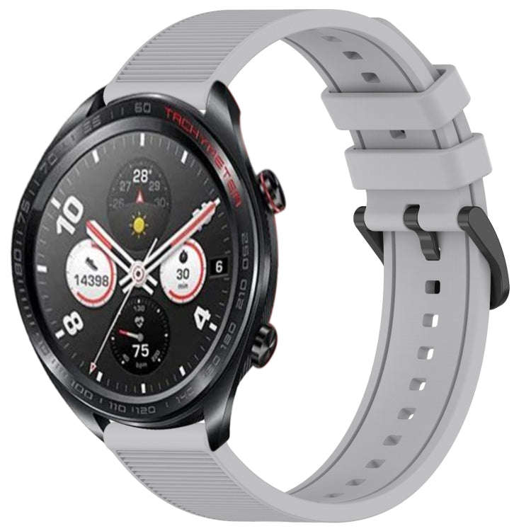 For Honor Watch Dream 22mm Textured Silicone Solid Color Watch Band(Grey)