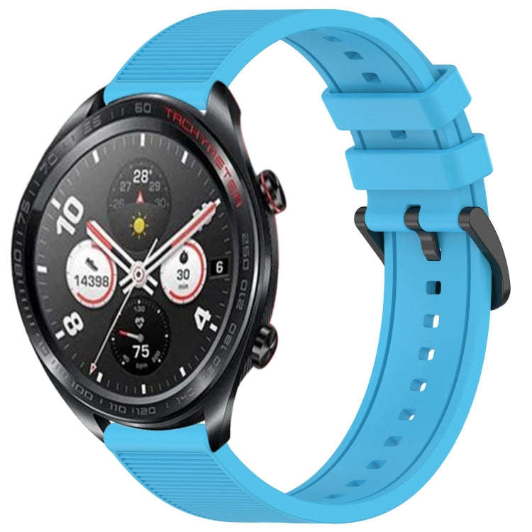 For Honor Watch Dream 22mm Textured Silicone Solid Color Watch Band(Sky Blue)