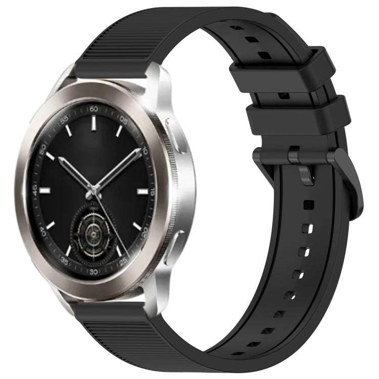 For Xiaomi Watch S3 22mm Textured Silicone Solid Color Watch Band(Black)