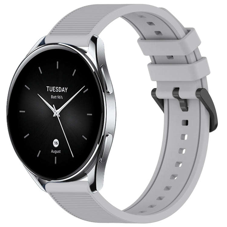 For Xiaomi Watch S2 22mm Textured Silicone Solid Color Watch Band(Grey)