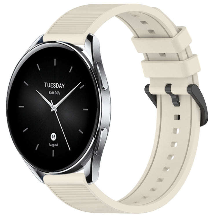 For Xiaomi Watch S2 22mm Textured Silicone Solid Color Watch Band(Starlight)