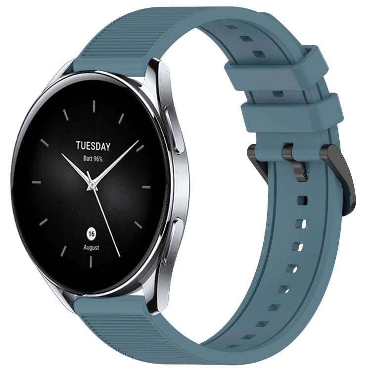 For Xiaomi Watch S2 22mm Textured Silicone Solid Color Watch Band(Rock Cyan)