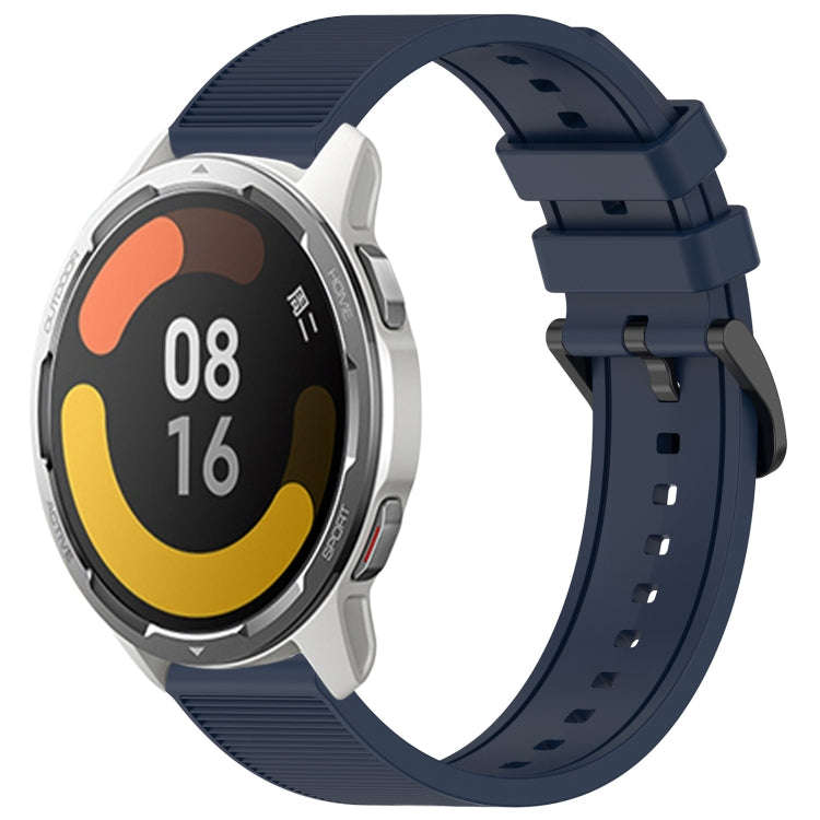 For Xiaomi MI Watch Color 2 22mm Textured Silicone Solid Color Watch Band(Midnight Blue)