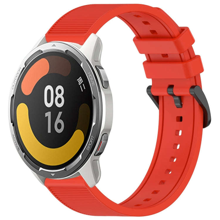 For Xiaomi MI Watch Color 2 22mm Textured Silicone Solid Color Watch Band(Red)