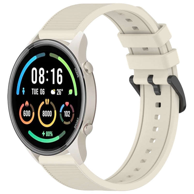 For Xiaomi MI Watch Sport 22mm Textured Silicone Solid Color Watch Band(Starlight)
