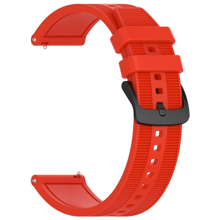 For Xiaomi MI Watch Color 22mm Textured Silicone Solid Color Watch Band(Red)