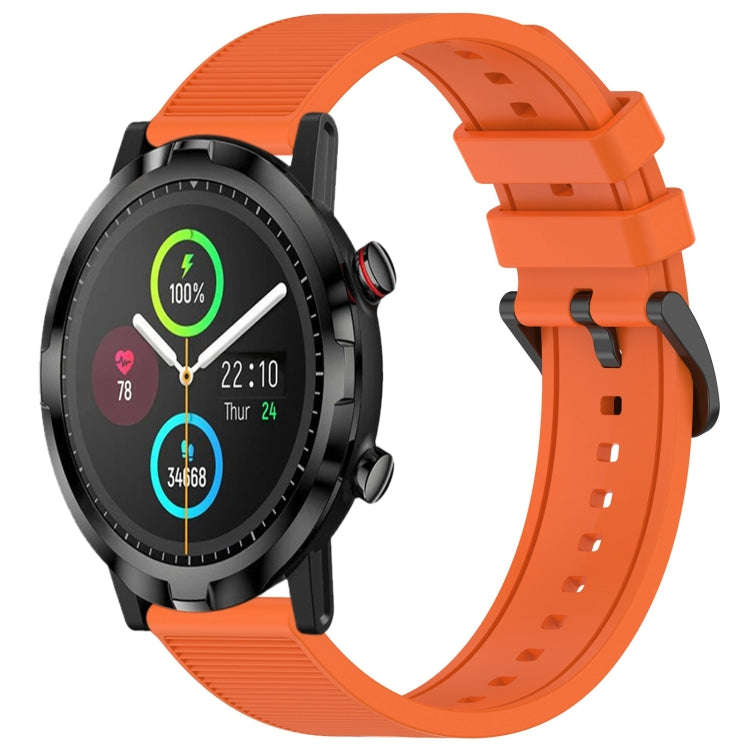 For Xiaomi Haylou RT LS05S 22mm Textured Silicone Solid Color Watch Band(Orange)