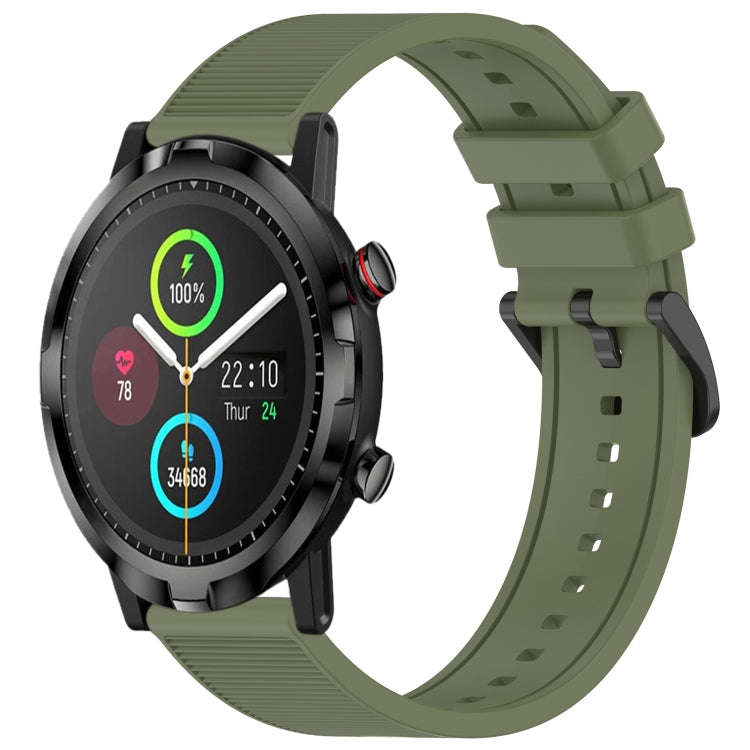 For Xiaomi Haylou RT LS05S 22mm Textured Silicone Solid Color Watch Band(Green)