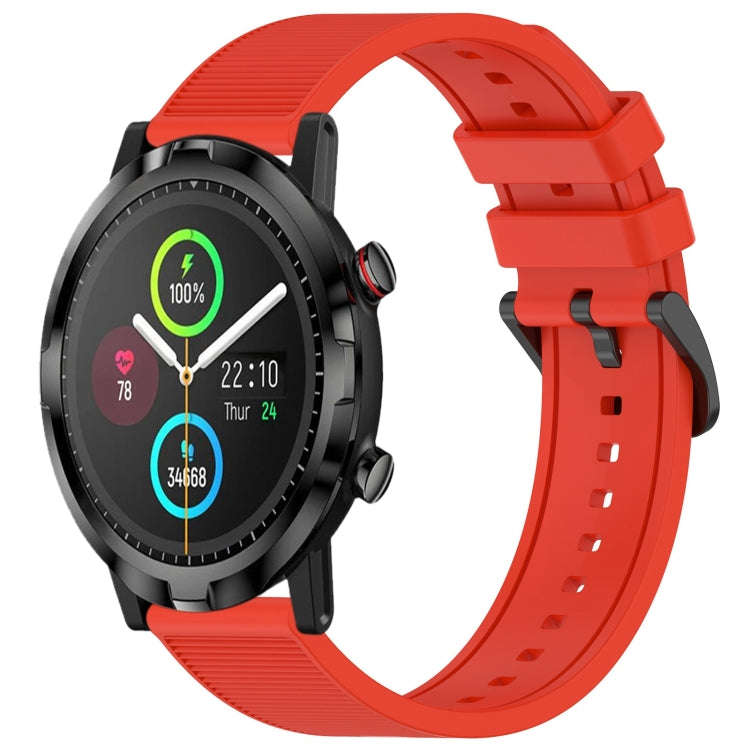 For Xiaomi Haylou RT LS05S 22mm Textured Silicone Solid Color Watch Band(Red)