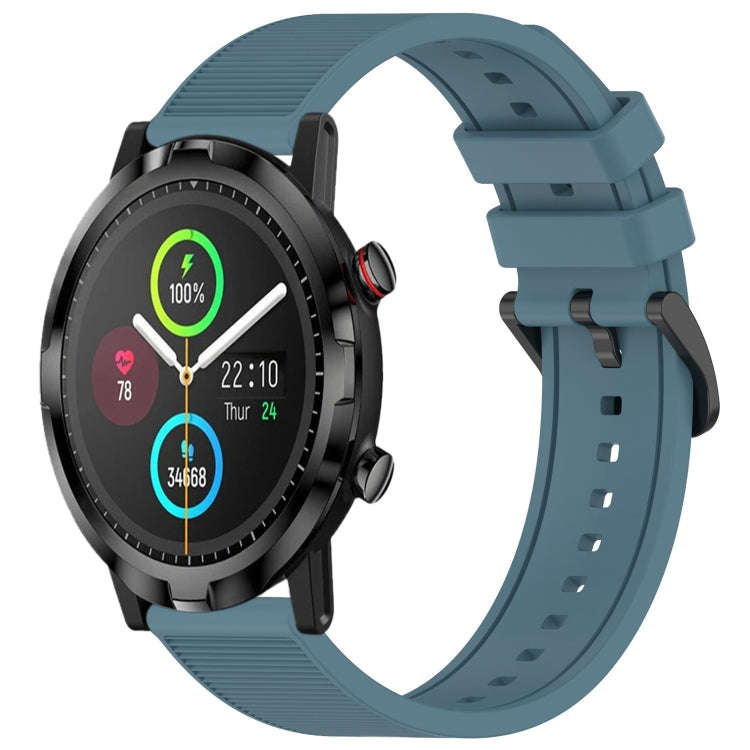 For Xiaomi Haylou RT LS05S 22mm Textured Silicone Solid Color Watch Band(Rock Cyan)