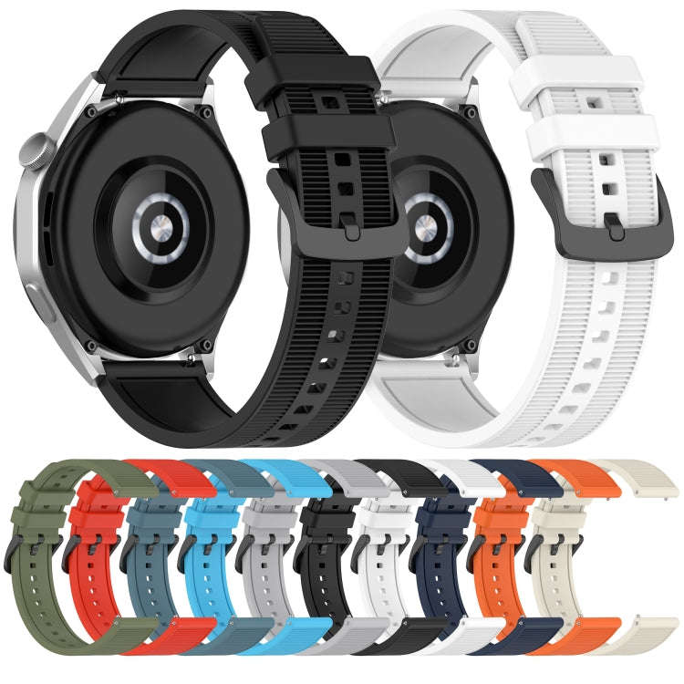 For Xiaomi MI Watch Color 22mm Textured Silicone Solid Color Watch Band(White)