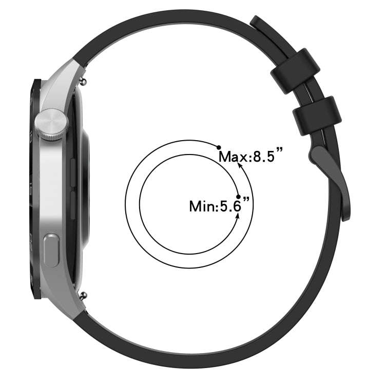 For Xiaomi MI Watch Color 22mm Textured Silicone Solid Color Watch Band(White)
