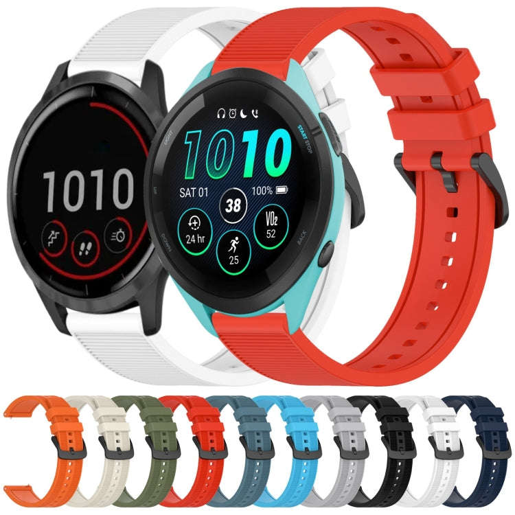 For Garmin Venu 3 22mm Textured Silicone Solid Color Watch Band(Sky Blue)