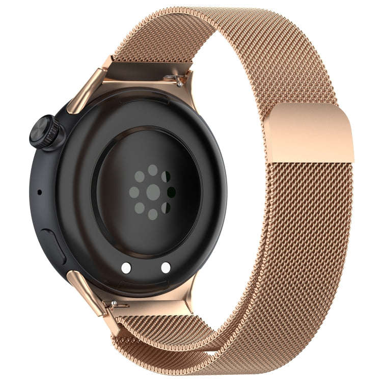 For vivo Watch 3 Milan Magnetic Steel Mesh Watch Band(Rose Gold)