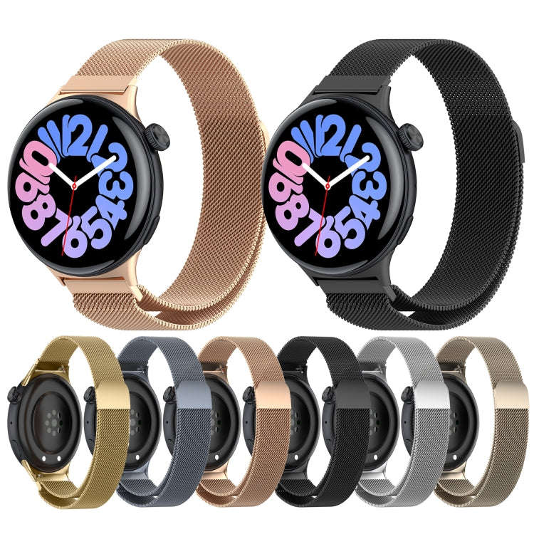 For vivo Watch 3 Milan Magnetic Steel Mesh Watch Band(Gray)