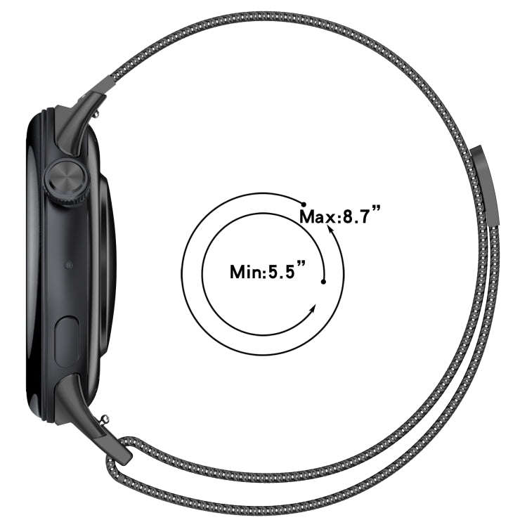 For vivo Watch 3 Milan Magnetic Steel Mesh Watch Band(Silver)