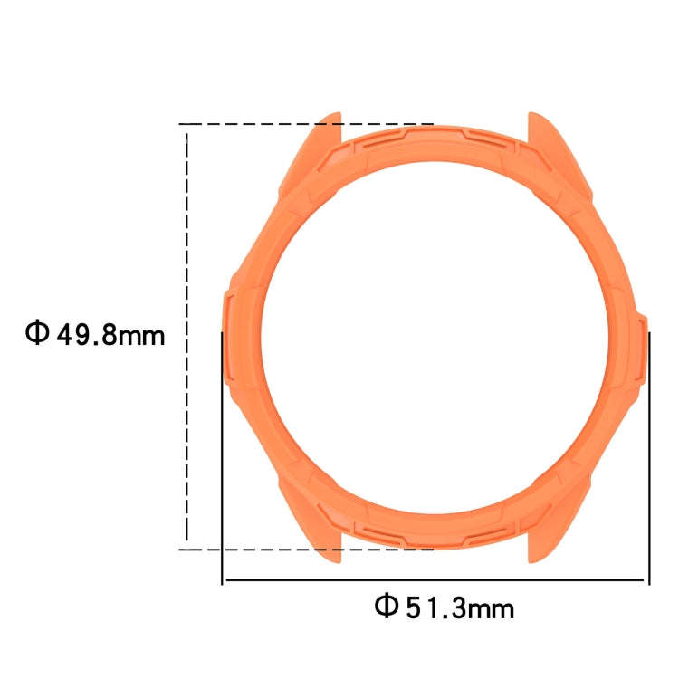 For Garmin Quatix 7 Pro Armored Hollow Half Pack TPU Watch Protective Case(Orange)