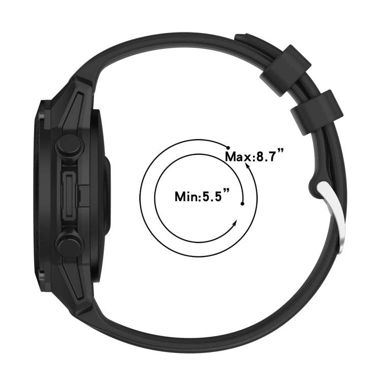 For Garmin  Instinct 2 Solar Solid Color Sports Silicone Watch Band(Grey)