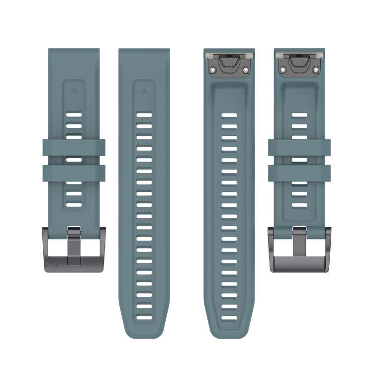 For Garmin Instinct 2 / Instinct Solid Color Black Buckle Silicone Quick Release Watch Band(Rock ...