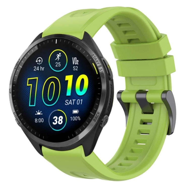 For Garmin Forerunner 965 / 955 / 945 / 935 Solid Color Black Buckle Silicone Quick Release Watch...