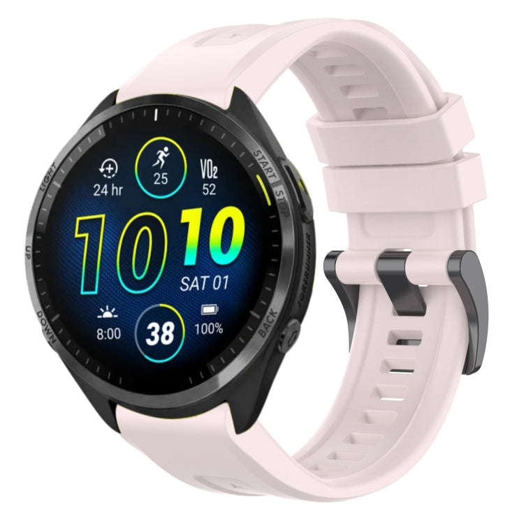 For Garmin Forerunner 965 / 955 / 945 / 935 Solid Color Black Buckle Silicone Quick Release Watch...
