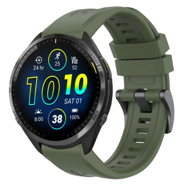 For Garmin Forerunner 965 / 955 / 945 / 935 Solid Color Black Buckle Silicone Quick Release Watch...