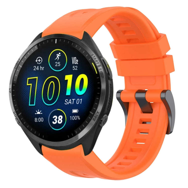 For Garmin Forerunner 965 / 955 / 945 / 935 Solid Color Black Buckle Silicone Quick Release Watch...