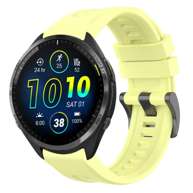 For Garmin Forerunner 965 / 955 / 945 / 935 Solid Color Black Buckle Silicone Quick Release Watch...