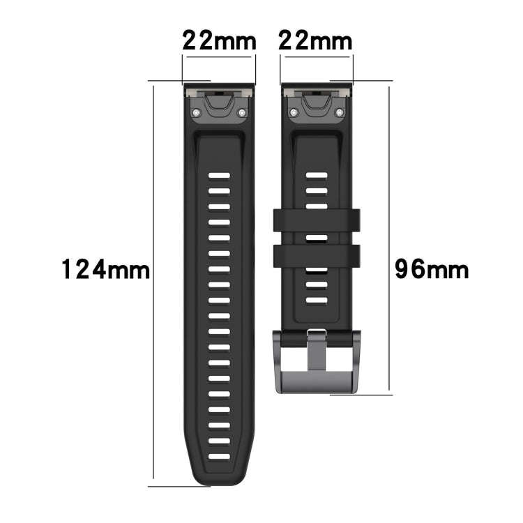For Garmin Fenix 7 Pro Solid Color Black Buckle Silicone Quick Release Watch Band(Wine Red)