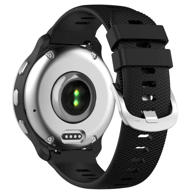 For Garmin D2 Air X10 43mm Cross Texture Silicone Watch Band(Black)
