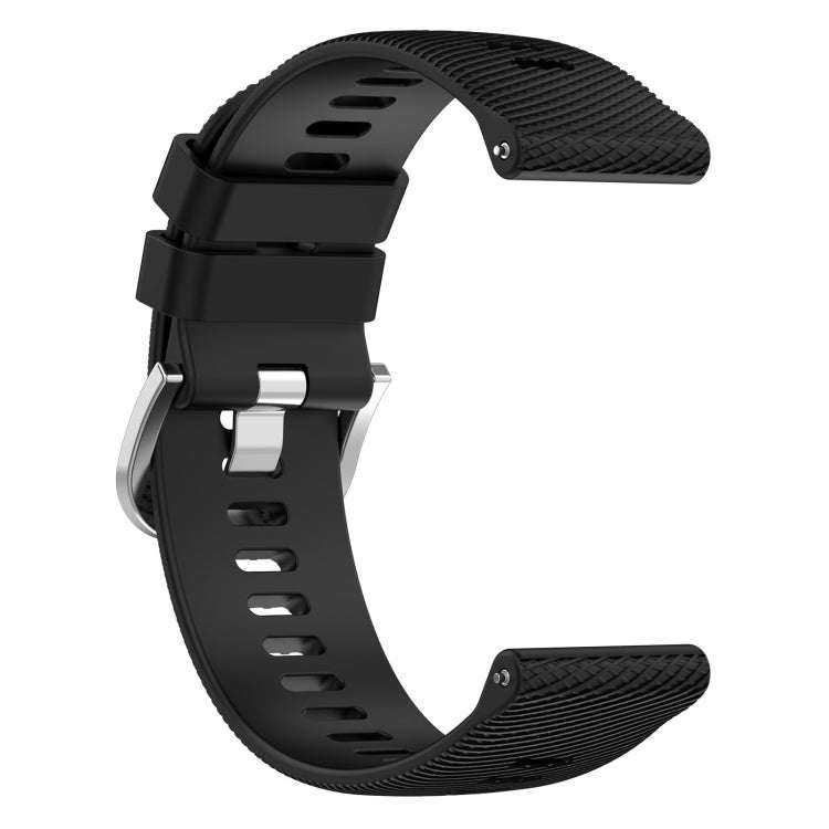 For Garmin D2 Air X10 43mm Cross Texture Silicone Watch Band(Black)