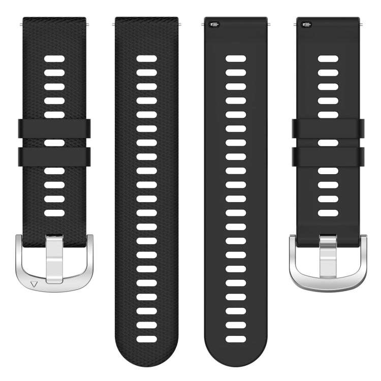 For Garmin D2 Air X10 43mm Cross Texture Silicone Watch Band(Black)