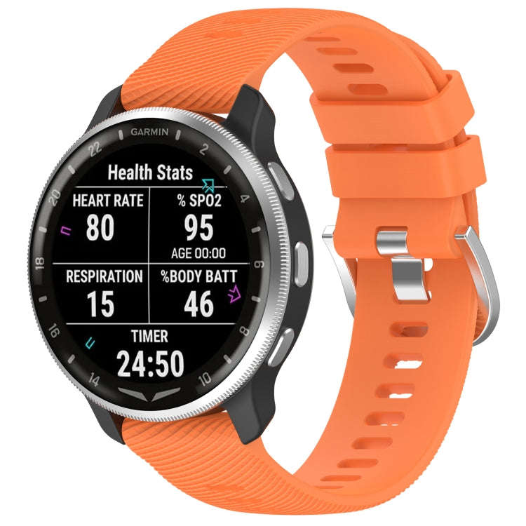 For Garmin D2 Air X10 43mm Cross Texture Silicone Watch Band(Orange)