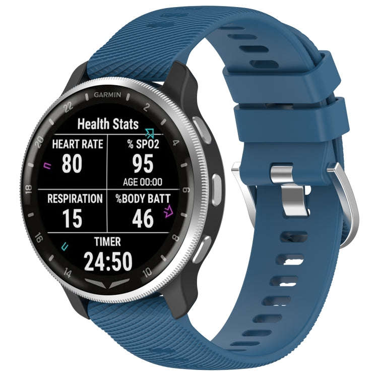 For Garmin D2 Air X10 43mm Cross Texture Silicone Watch Band(Midnight Blue)