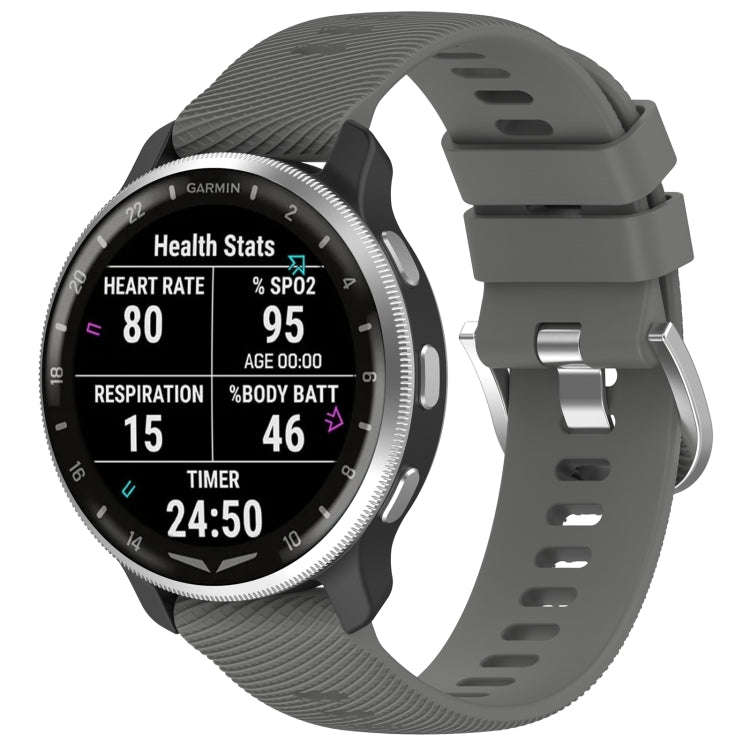 For Garmin D2 Air X10 43mm Cross Texture Silicone Watch Band(Dark Gray)