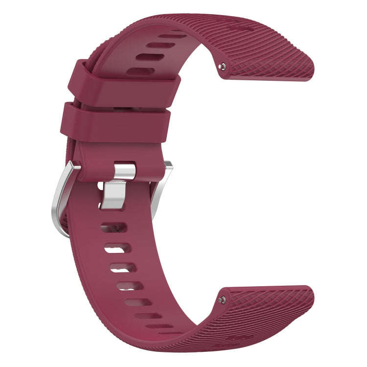 For Garmin D2 Air X10 43mm Cross Texture Silicone Watch Band(Wine Red)
