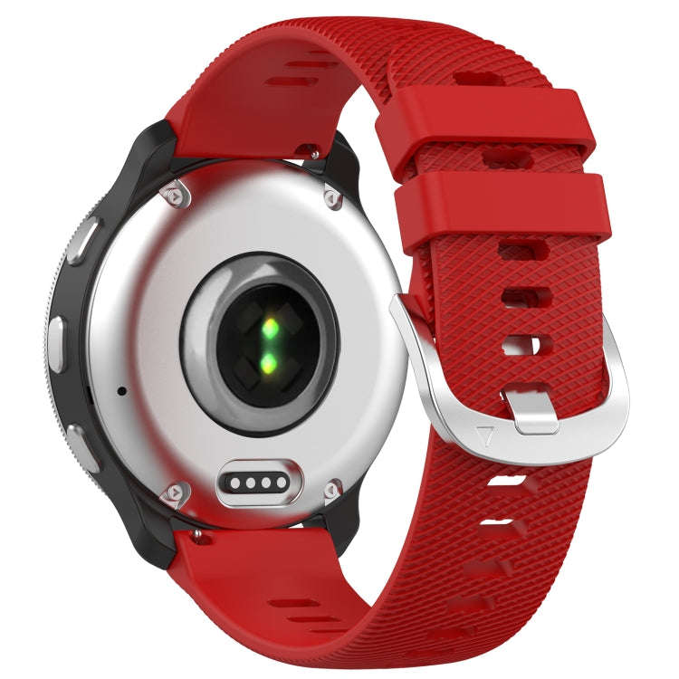 For Garmin D2 Air X10 43mm Cross Texture Silicone Watch Band(Red)