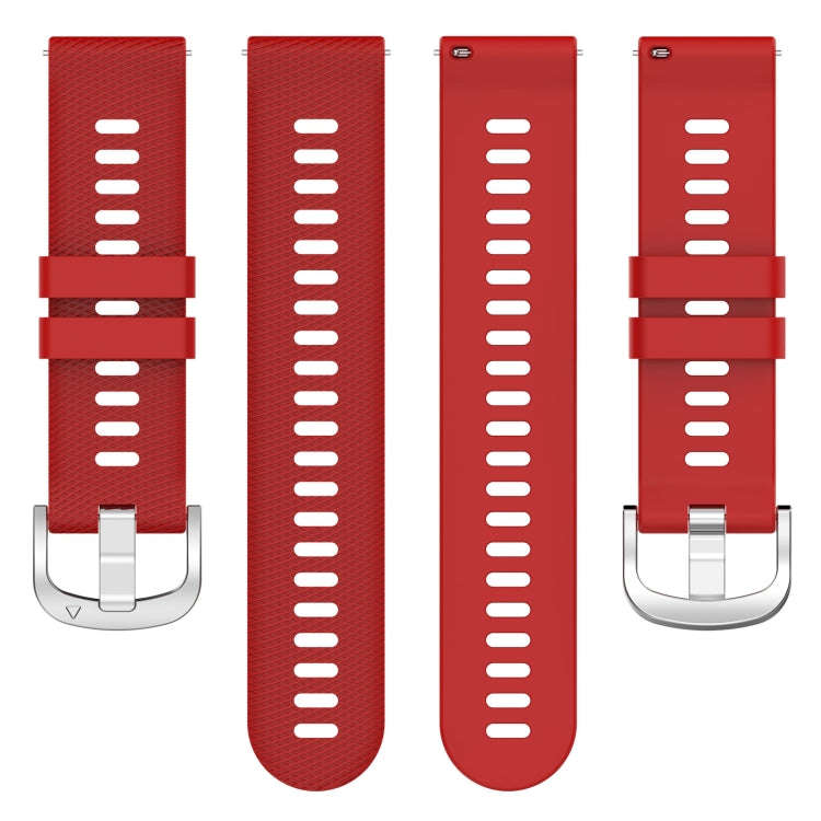For Garmin D2 Air X10 43mm Cross Texture Silicone Watch Band(Red)