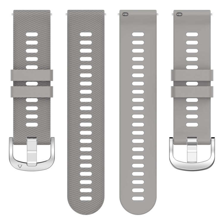 For Garmin D2 Air X10 43mm Cross Texture Silicone Watch Band(Light Gray)
