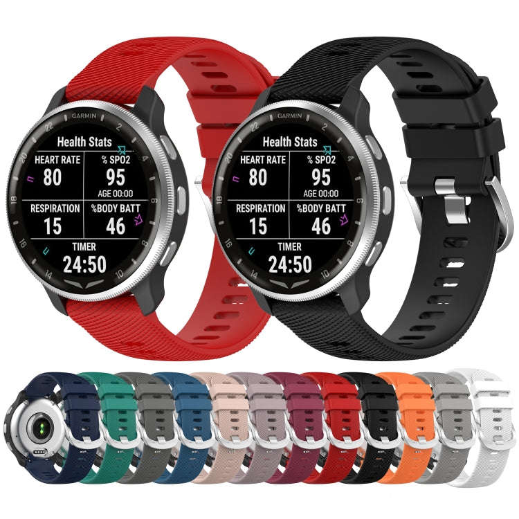 For Garmin D2 Air X10 43mm Cross Texture Silicone Watch Band(White)