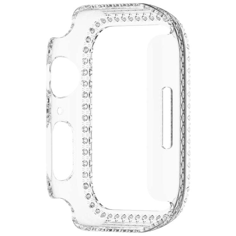 For Apple Watch Series 8 41mm Diamond Hollow PC Watch Case(Transparent)