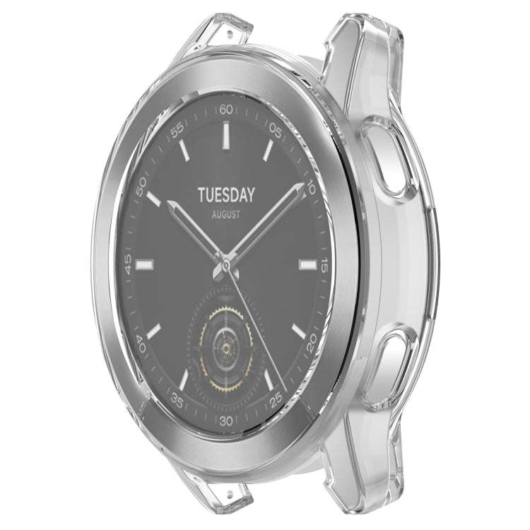 For Xiaomi Watch S3 Full Package TPU Electroplated Watch Protective Case(Transparent)