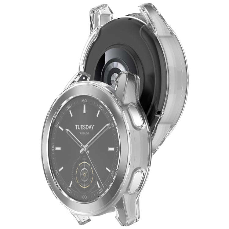 For Xiaomi Watch S3 Full Package TPU Electroplated Watch Protective Case(Transparent)