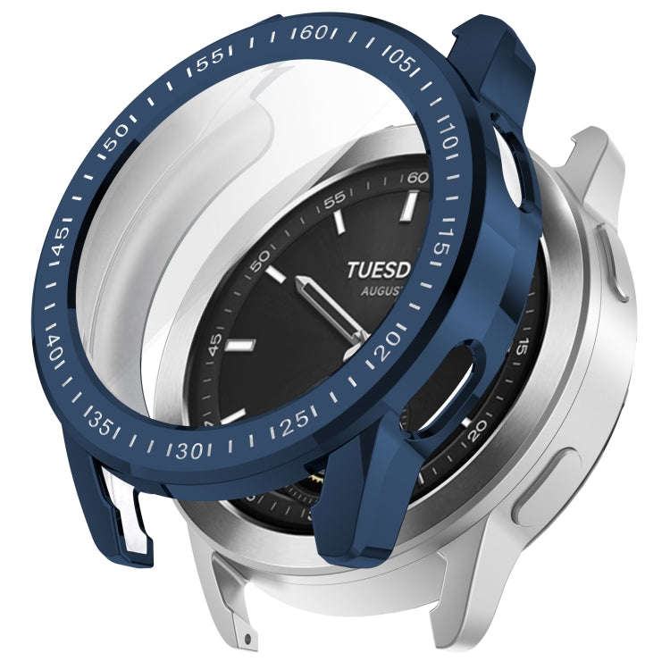 For Xiaomi Watch S3 Full Package TPU Electroplated Watch Protective Case(Midnight Blue)