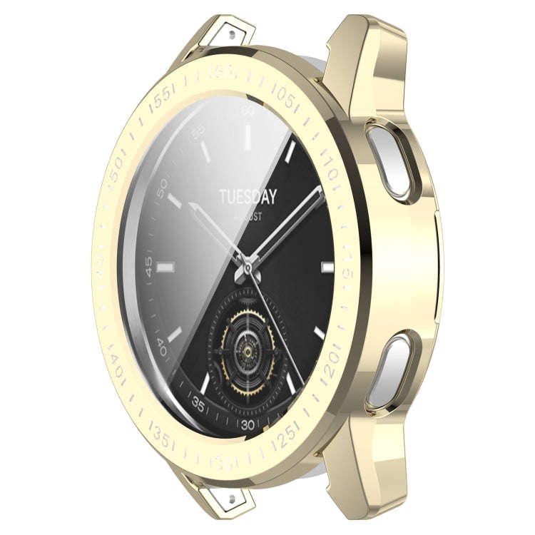 For Xiaomi Watch S3 Full Package TPU Electroplated Watch Protective Case(Light Gold)