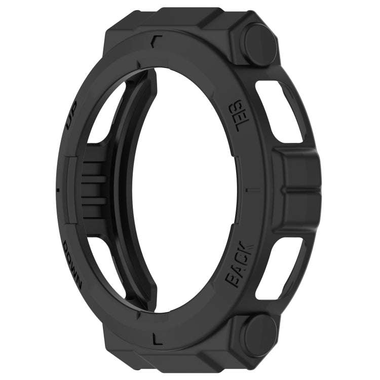 For Amazfit Active Edge A2212 Armored Hollow Half Pack TPU Watch Protective Case(Black)