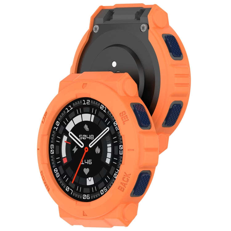 For Amazfit Active Edge A2212 Armored Hollow Half Pack TPU Watch Protective Case(Orange)