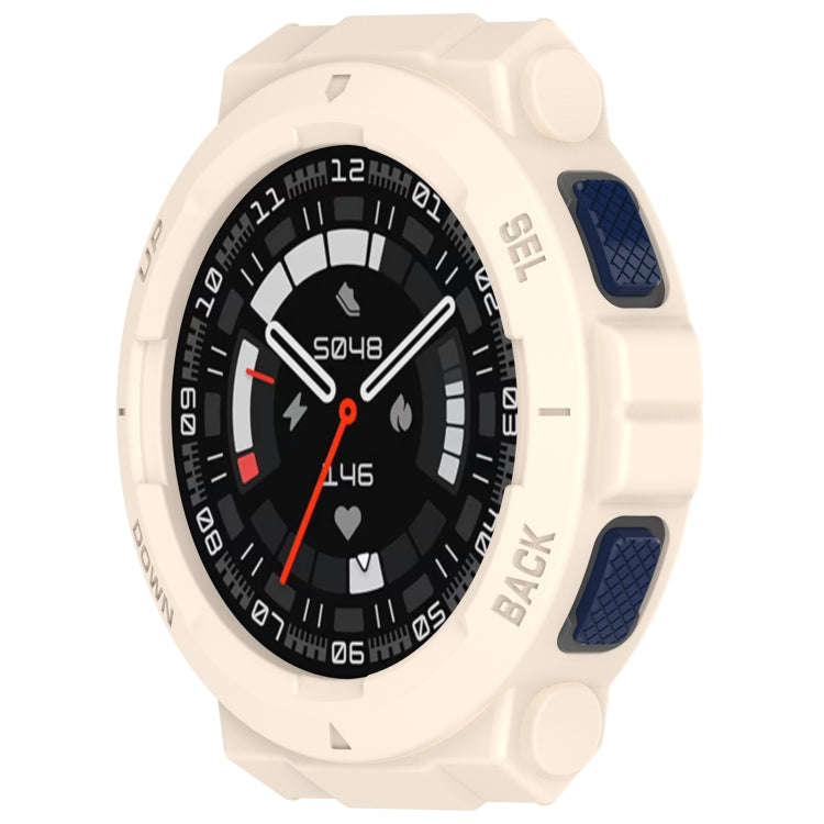 For Amazfit Active Edge A2212 Armored Hollow Half Pack TPU Watch Protective Case(Starlight)