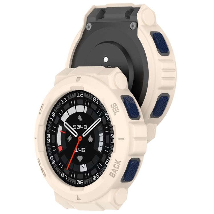 For Amazfit Active Edge A2212 Armored Hollow Half Pack TPU Watch Protective Case(Starlight)